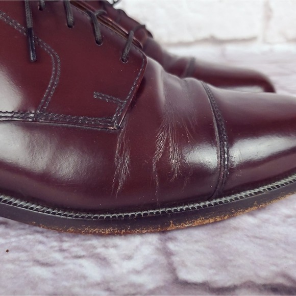 Cole Haan Caldwell burgundy shoes cap toe oxfords men\'s size 10 main image 6